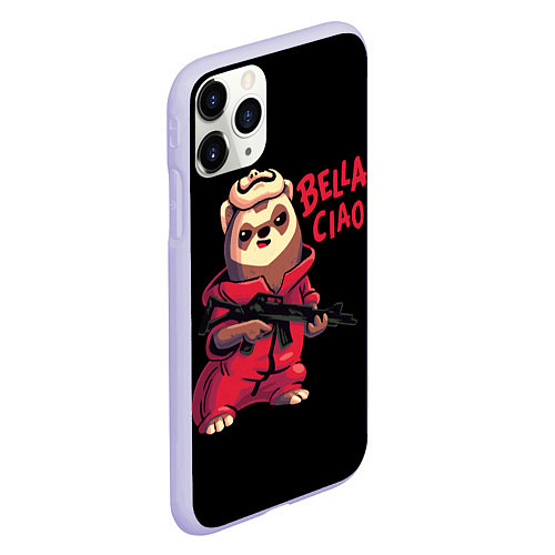 Чехол iPhone 11 Pro матовый Bella Ciao / 3D-Светло-сиреневый – фото 2