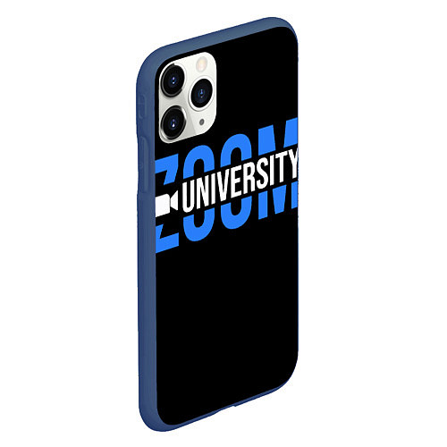 Чехол iPhone 11 Pro матовый ZOOM / 3D-Тёмно-синий – фото 2