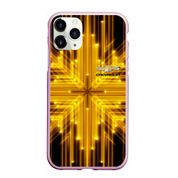 Чехол iPhone 11 Pro матовый CHEVROLET, цвет: 3D-розовый