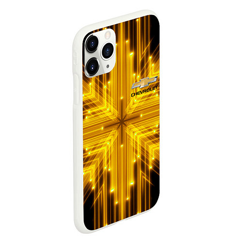 Чехол iPhone 11 Pro матовый CHEVROLET / 3D-Белый – фото 2