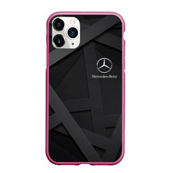 Чехол iPhone 11 Pro матовый MERCEDES, цвет: 3D-малиновый