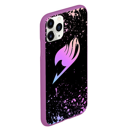 Чехол iPhone 11 Pro матовый Fairy Tail / 3D-Фиолетовый – фото 2