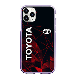 Чехол iPhone 11 Pro матовый TOYOTA, цвет: 3D-светло-сиреневый