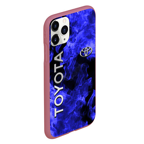 Чехол iPhone 11 Pro матовый TOYOTA / 3D-Малиновый – фото 2