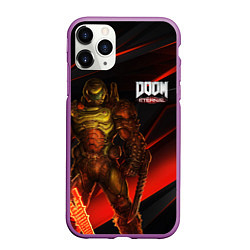 Чехол iPhone 11 Pro матовый DOOM ETERNAL, цвет: 3D-фиолетовый