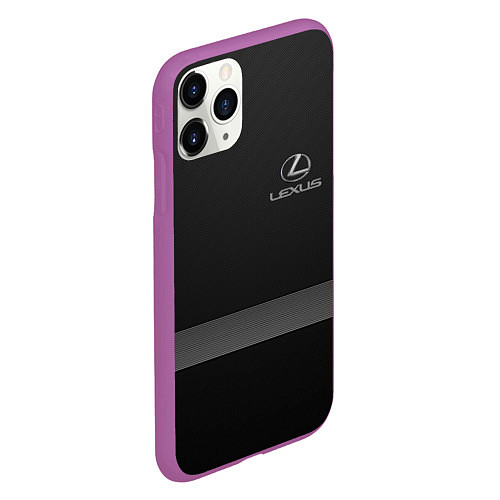 Чехол iPhone 11 Pro матовый LEXUS / 3D-Фиолетовый – фото 2