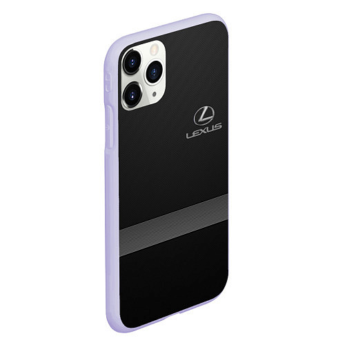 Чехол iPhone 11 Pro матовый LEXUS / 3D-Светло-сиреневый – фото 2