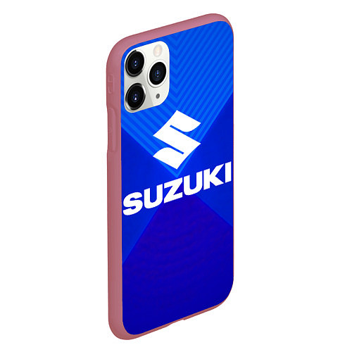 Чехол iPhone 11 Pro матовый SUZUKI / 3D-Малиновый – фото 2