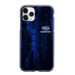 Чехол iPhone 11 Pro матовый SUBARU, цвет: 3D-серый