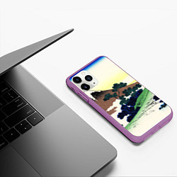 Чехол iPhone 11 Pro матовый ЯПОНИЯ, цвет: 3D-фиолетовый — фото 2