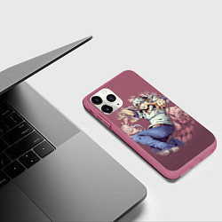 Чехол iPhone 11 Pro матовый JoJo, цвет: 3D-малиновый — фото 2