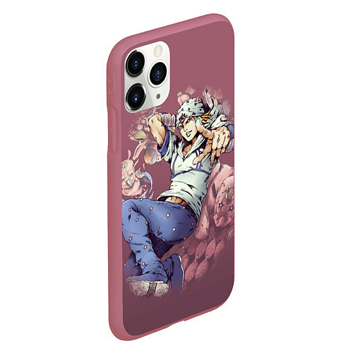 Чехол iPhone 11 Pro матовый JoJo / 3D-Малиновый – фото 2