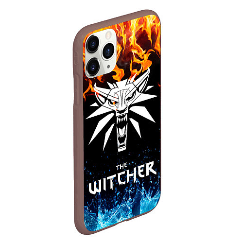 Чехол iPhone 11 Pro матовый The Witcher / 3D-Коричневый – фото 2