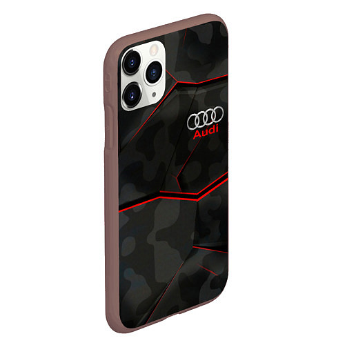 Чехол iPhone 11 Pro матовый AUDI / 3D-Коричневый – фото 2