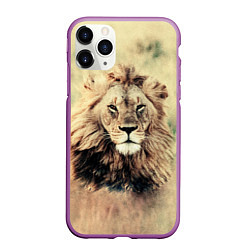 Чехол iPhone 11 Pro матовый Lion King, цвет: 3D-фиолетовый