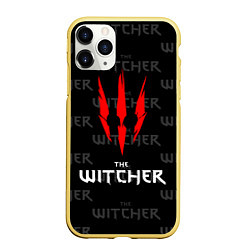 Чехол iPhone 11 Pro матовый The Witcher, цвет: 3D-желтый