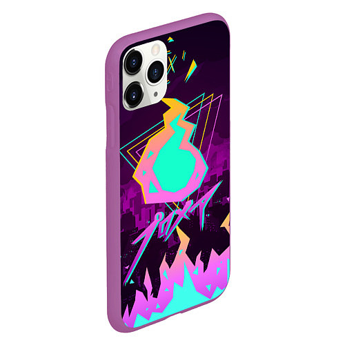 Чехол iPhone 11 Pro матовый PROMARE / 3D-Фиолетовый – фото 2