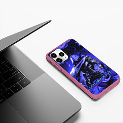 Чехол iPhone 11 Pro матовый VALORANT OMEN, цвет: 3D-малиновый — фото 2