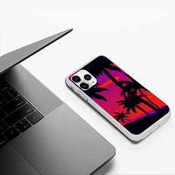Чехол iPhone 11 Pro матовый Тропический пляж, цвет: 3D-белый — фото 2