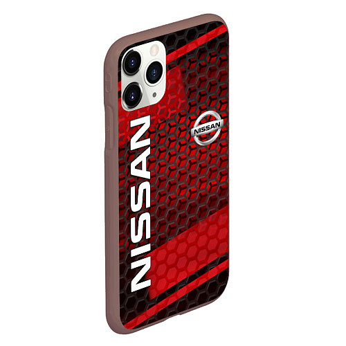 Чехол iPhone 11 Pro матовый NISSAN / 3D-Коричневый – фото 2