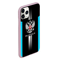 Чехол iPhone 11 Pro матовый Russia, цвет: 3D-розовый — фото 2