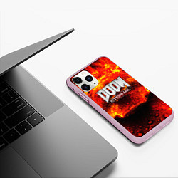 Чехол iPhone 11 Pro матовый Doom Eternal, цвет: 3D-розовый — фото 2