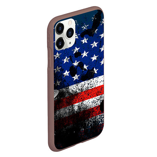 Чехол iPhone 11 Pro матовый США / 3D-Коричневый – фото 2