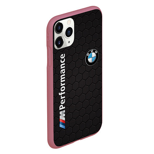 Чехол iPhone 11 Pro матовый BMW / 3D-Малиновый – фото 2