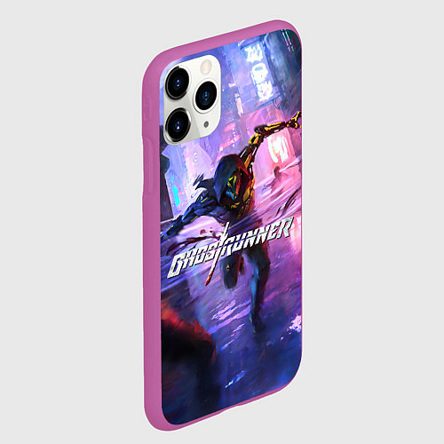 Чехол iPhone 11 Pro матовый Ghostrunner / 3D-Фиолетовый – фото 2