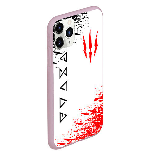 Чехол iPhone 11 Pro матовый THE WITCHER / 3D-Розовый – фото 2