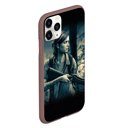 Чехол iPhone 11 Pro матовый THE LAST OF US спина Z / 3D-Коричневый – фото 2