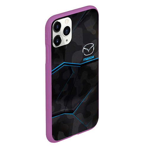 Чехол iPhone 11 Pro матовый MAZDA / 3D-Фиолетовый – фото 2