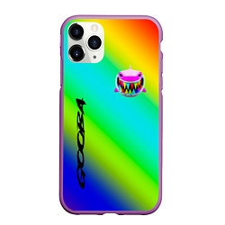 Чехол iPhone 11 Pro матовый 6IX9INE, цвет: 3D-фиолетовый