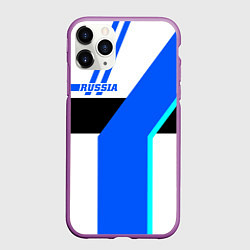 Чехол iPhone 11 Pro матовый Russia, цвет: 3D-фиолетовый