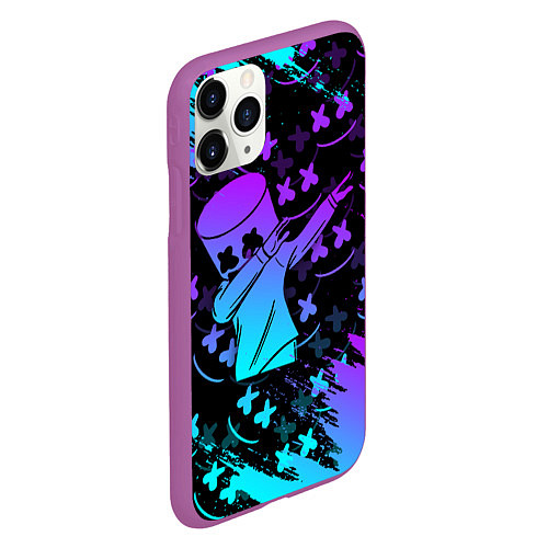 Чехол iPhone 11 Pro матовый FORTNITE x MARSHMELLO / 3D-Фиолетовый – фото 2