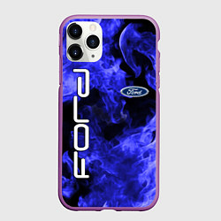 Чехол iPhone 11 Pro матовый FORD, цвет: 3D-фиолетовый