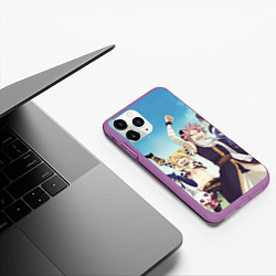 Чехол iPhone 11 Pro матовый FAIRY TAIL ХВОСТ ФЕИ, цвет: 3D-фиолетовый — фото 2