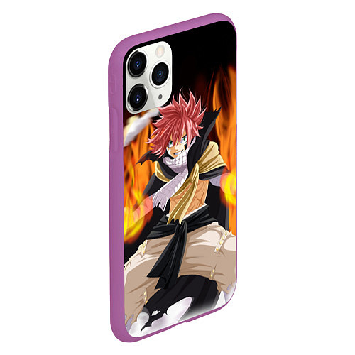 Чехол iPhone 11 Pro матовый FAIRY TAIL ХВОСТ ФЕИ / 3D-Фиолетовый – фото 2