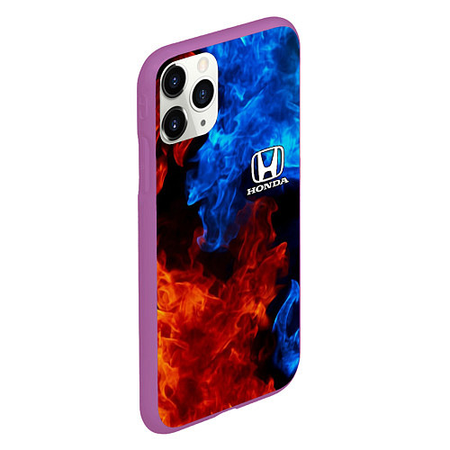 Чехол iPhone 11 Pro матовый HONDA / 3D-Фиолетовый – фото 2