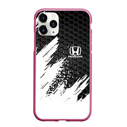 Чехол iPhone 11 Pro матовый HONDA, цвет: 3D-малиновый