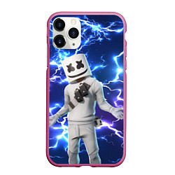 Чехол iPhone 11 Pro матовый FORTNITE x MARSHMELLO, цвет: 3D-малиновый