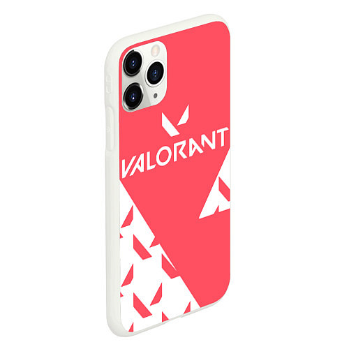 Чехол iPhone 11 Pro матовый Valorant / 3D-Белый – фото 2