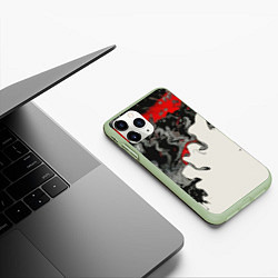 Чехол iPhone 11 Pro матовый Abstraction, цвет: 3D-салатовый — фото 2