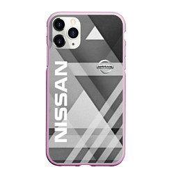 Чехол iPhone 11 Pro матовый NISSAN, цвет: 3D-розовый