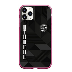 Чехол iPhone 11 Pro матовый PORSCHE, цвет: 3D-малиновый