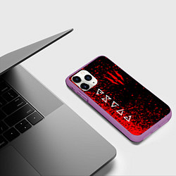 Чехол iPhone 11 Pro матовый The Witcher, цвет: 3D-фиолетовый — фото 2