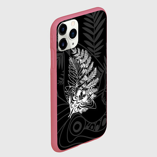 Чехол iPhone 11 Pro матовый ЭЛЛИ ТАТУИРОВКА / 3D-Малиновый – фото 2