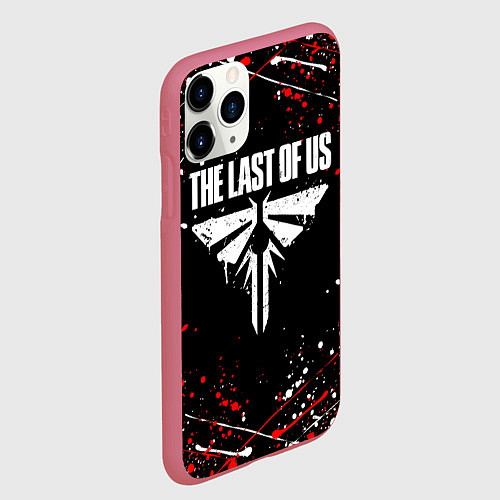 Чехол iPhone 11 Pro матовый The last of us part 2 tlou2 / 3D-Малиновый – фото 2