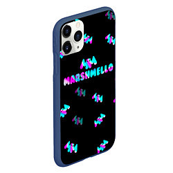 Чехол iPhone 11 Pro матовый Marshmello, цвет: 3D-тёмно-синий — фото 2