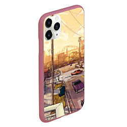 Чехол iPhone 11 Pro матовый GTA San Andreas, цвет: 3D-малиновый — фото 2